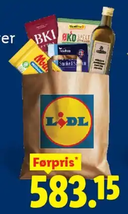 Lidl Indkøbspose med varer (Førpris) tilbud
