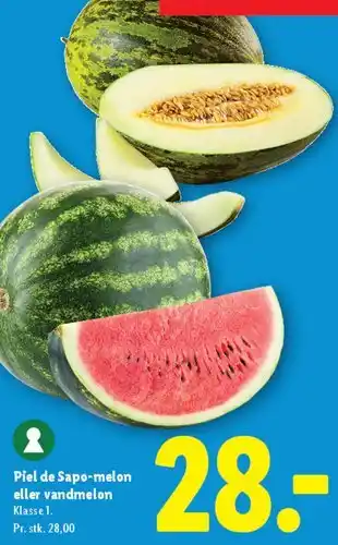 Lidl Piel de Sapo-melon eller vandmelon tilbud