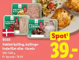 Lidl ROSE Hakket kylling, kyllingefilet eller -lårmix tilbud