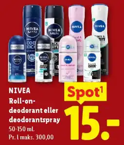 Lidl NIVEA Roll-on / deodorant spray tilbud