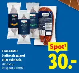 Lidl Italiensk salami eller salsiccia tilbud