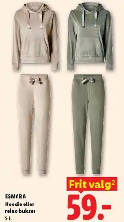 Lidl ESMARA Hoodie eller relax-bukser tilbud