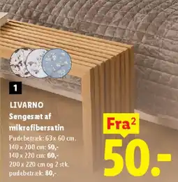 Lidl LIVARNO Sengesæt af mikrofibersatin tilbud
