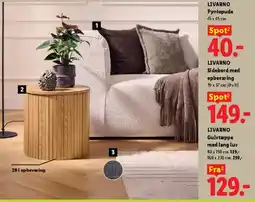 Lidl LIVARNO sidebord, pyntepude og gulvtæppe (stueopstilling) tilbud
