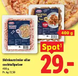 Lidl Skinkestrimler eller cocktailpølser tilbud