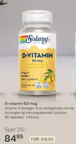 Helsam D-vitamin 50 mcg tilbud