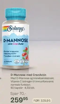 Helsam D-Mannose med CranActin tilbud
