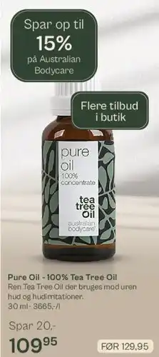 Helsam Pure Oil - 100% Tea Tree Oil tilbud