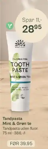 Helsam Tandpasta Mint & Grøn te tilbud