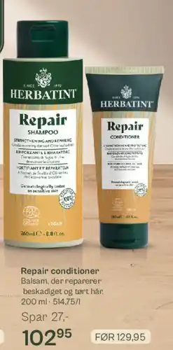 Helsam Repair (shampoo & conditioner) tilbud