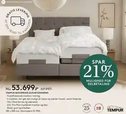 SENG TEMPUR BOXSPRING ELEVATIONSSENG tilbud