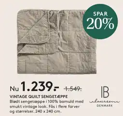 SENG Vintage Quilt sengetæppe tilbud