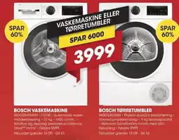 Punkt1 Bosch vaskemaskine eller tørretumbler tilbud