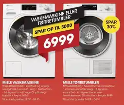 Punkt1 Miele vaskemaskine eller tørretumbler tilbud