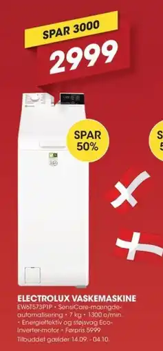 Punkt1 Electrolux vaskemaskine tilbud