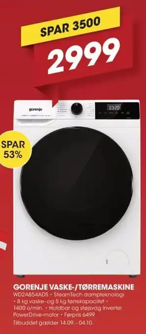 Gorenje vaske-/tørremaskine