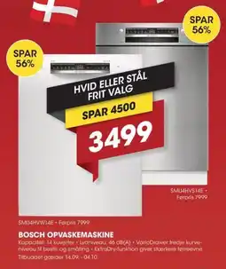 Punkt1 Bosch opvaskemaskine tilbud
