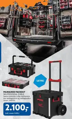 Davidsen Milwaukee Packout Skuffemodul 3 Dele tilbud