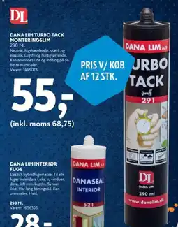 Davidsen Dana Lim Turbo Tack 291 tilbud