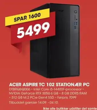 Acer Aspire TC 102 Stationær PC