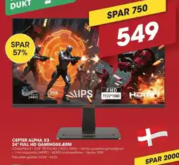 Punkt1 Cepter Alpha X3 24" Full HD Gamingskærm tilbud