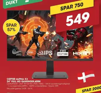 Cepter Alpha X3 24" Full HD Gamingskærm