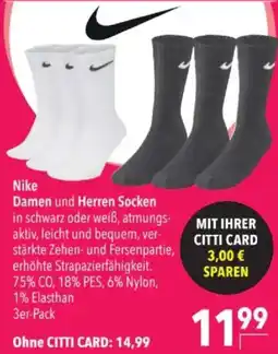 Citti Nike Damen und Herren Socken tilbud