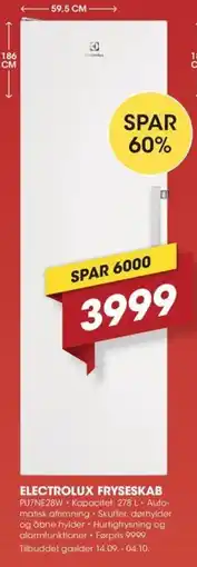 Punkt1 Electrolux fryseskab tilbud
