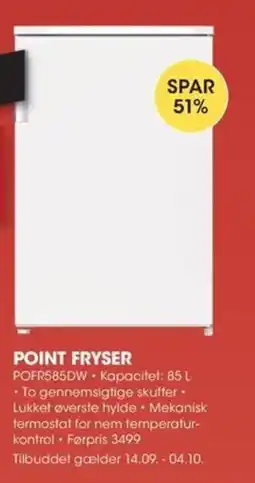 Punkt1 Point fryser tilbud