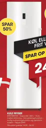 Punkt1 Kulz fryser tilbud