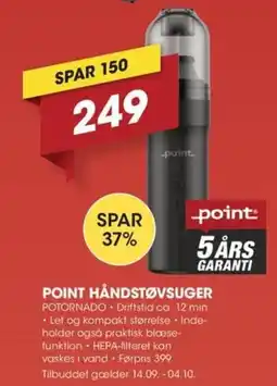 Punkt1 Point håndstøvsuger tilbud
