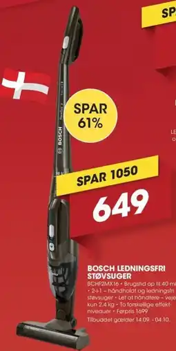 Punkt1 Bosch ledningsfri støvsuger tilbud