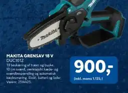 Davidsen Makita grensav 18 v duc101z tilbud