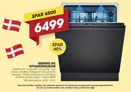 Punkt1 Siemens int. opvaskemaskine tilbud