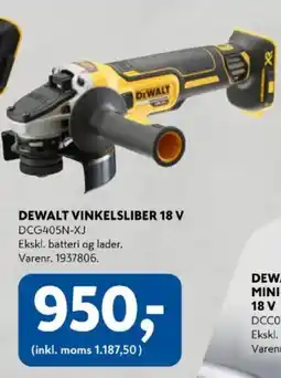 Davidsen DeWalt vinkelsliber 18 v dCG405N-XJ tilbud