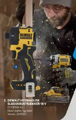 Davidsen DeWalt hydraulisk slagskruetrækker 18 v dcf870n-xj tilbud