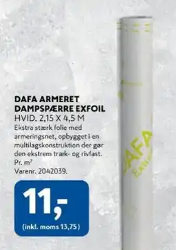 Davidsen Dafa armeret dampspærre exfoil tilbud
