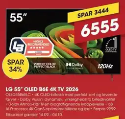Punkt1 LG 55" OLED B6E 4K TV 2026 tilbud