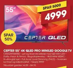 Punkt1 Cepter 55" 4k Qled Pro MiniLed Google Tv tilbud