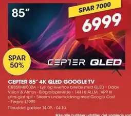 Punkt1 Cepter 85" 4k Qled Google Tv tilbud