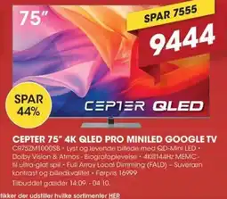 Punkt1 Cepter 75" 4k Qled Pro Miniled Google Tv tilbud