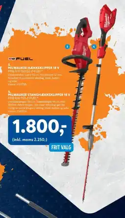 Davidsen Milwaukee hækkeklipper 18 v tilbud