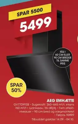 Punkt1 Aeg emhætte tilbud