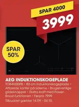 Punkt1 Aeg induktionskogeplade tilbud