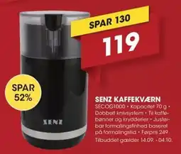 Punkt1 Senz kaffekværn tilbud