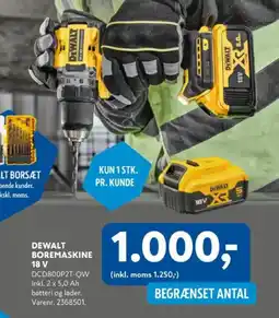 Davidsen DeWalt boremaskine 18 V tilbud