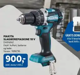 Davidsen Makita slagboremaskine 18 v dhp484z tilbud