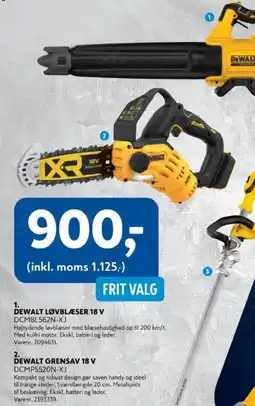 Davidsen DeWalt løvblæser 18 v tilbud