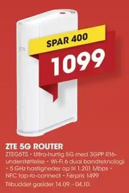 Punkt1 ZTE 5G Router tilbud