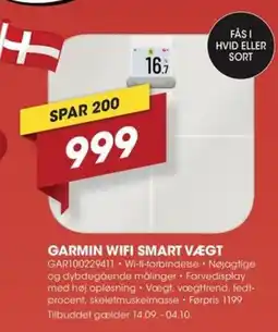Punkt1 Garmin Wifi Smart Vægt tilbud